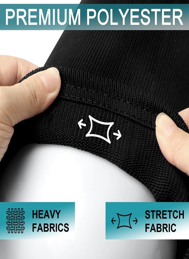 XMK Boat Fender Covers 9"x26" Fender Covers Marine Boat Bumper Sleeves for Twin Eye & Center Rope Tube Style Fenders, Black, 4-Pack, Polyester (Boat Fender Not Included) - Image 2